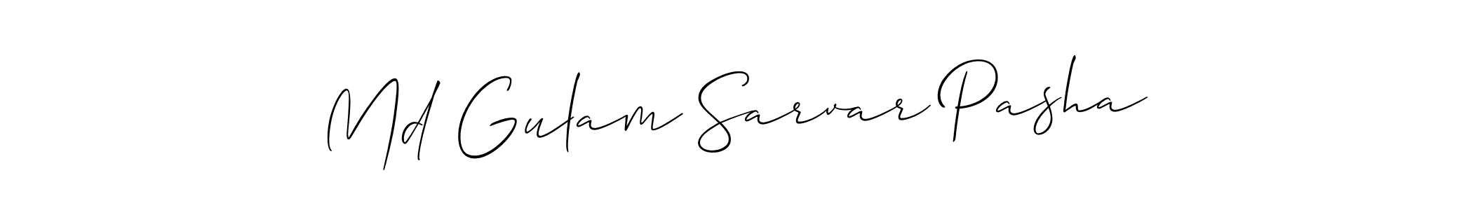 How to Draw Md Gulam Sarvar Pasha signature style? Allison_Script is a latest design signature styles for name Md Gulam Sarvar Pasha. Md Gulam Sarvar Pasha signature style 2 images and pictures png