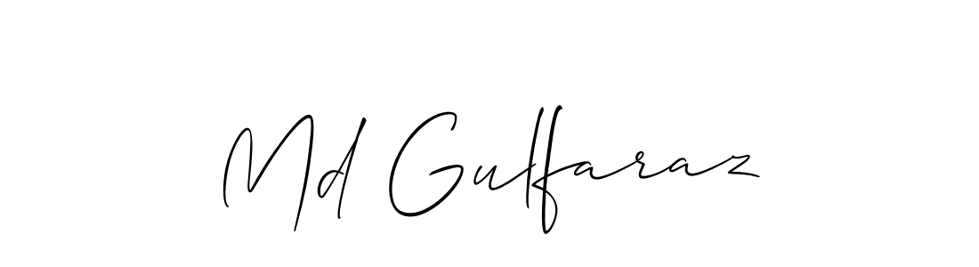 This is the best signature style for the Md Gulfaraz name. Also you like these signature font (Allison_Script). Mix name signature. Md Gulfaraz signature style 2 images and pictures png