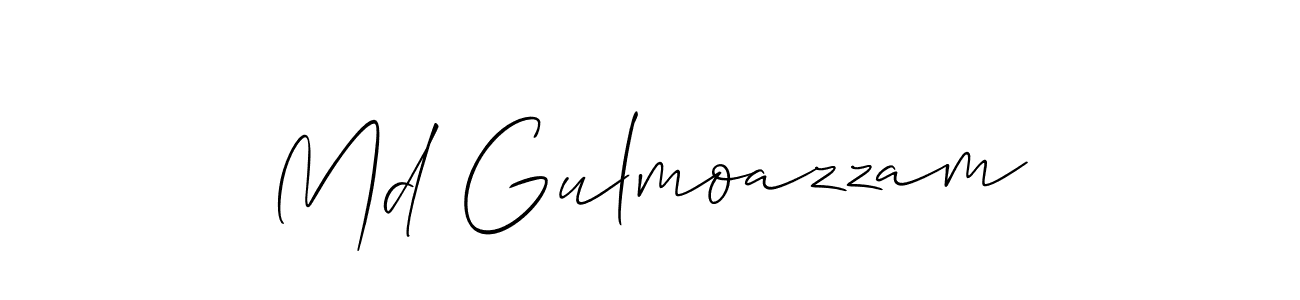 Use a signature maker to create a handwritten signature online. With this signature software, you can design (Allison_Script) your own signature for name Md Gulmoazzam. Md Gulmoazzam signature style 2 images and pictures png
