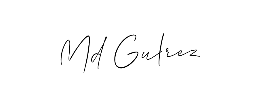 Md Gulrez stylish signature style. Best Handwritten Sign (Allison_Script) for my name. Handwritten Signature Collection Ideas for my name Md Gulrez. Md Gulrez signature style 2 images and pictures png