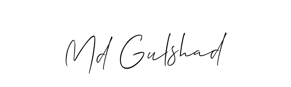 Also You can easily find your signature by using the search form. We will create Md Gulshad name handwritten signature images for you free of cost using Allison_Script sign style. Md Gulshad signature style 2 images and pictures png