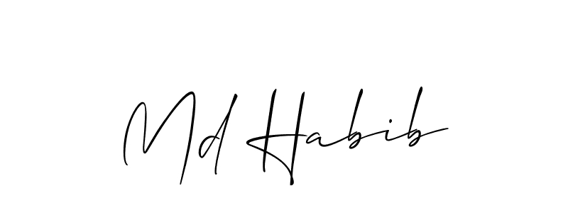 How to Draw Md Habib signature style? Allison_Script is a latest design signature styles for name Md Habib. Md Habib signature style 2 images and pictures png