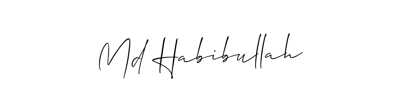 Use a signature maker to create a handwritten signature online. With this signature software, you can design (Allison_Script) your own signature for name Md Habibullah. Md Habibullah signature style 2 images and pictures png