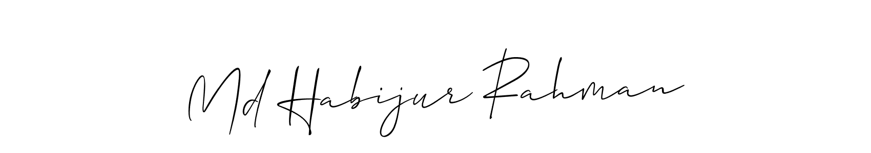 Md Habijur Rahman stylish signature style. Best Handwritten Sign (Allison_Script) for my name. Handwritten Signature Collection Ideas for my name Md Habijur Rahman. Md Habijur Rahman signature style 2 images and pictures png