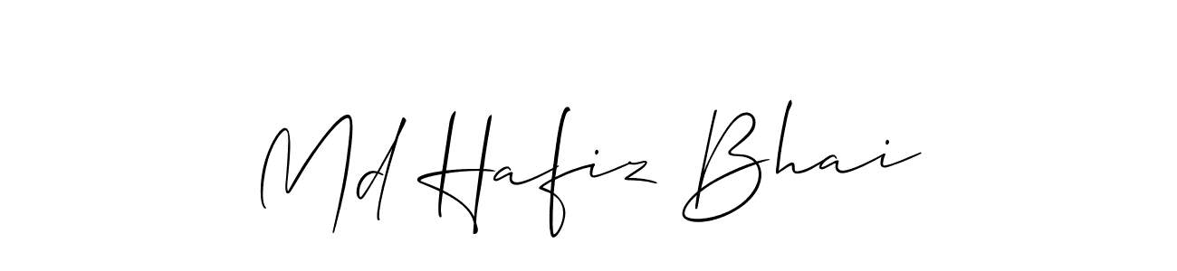 Use a signature maker to create a handwritten signature online. With this signature software, you can design (Allison_Script) your own signature for name Md Hafiz Bhai. Md Hafiz Bhai signature style 2 images and pictures png