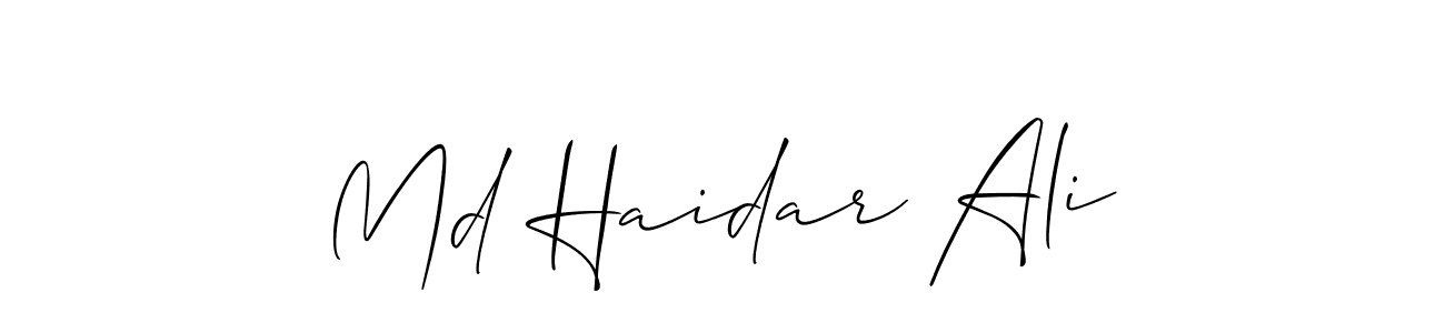 How to make Md Haidar Ali signature? Allison_Script is a professional autograph style. Create handwritten signature for Md Haidar Ali name. Md Haidar Ali signature style 2 images and pictures png