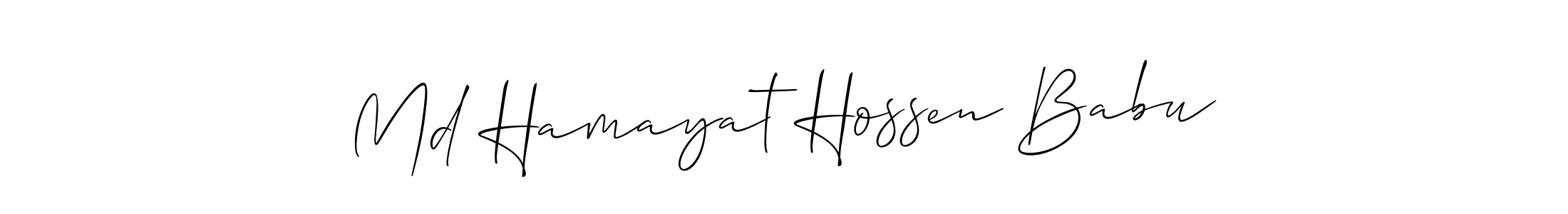 It looks lik you need a new signature style for name Md Hamayat Hossen Babu. Design unique handwritten (Allison_Script) signature with our free signature maker in just a few clicks. Md Hamayat Hossen Babu signature style 2 images and pictures png