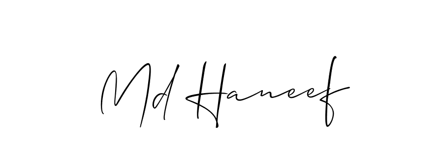 Also we have Md Haneef name is the best signature style. Create professional handwritten signature collection using Allison_Script autograph style. Md Haneef signature style 2 images and pictures png