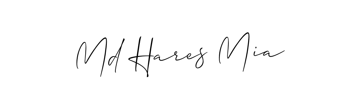 See photos of Md Hares Mia official signature by Spectra . Check more albums & portfolios. Read reviews & check more about Allison_Script font. Md Hares Mia signature style 2 images and pictures png