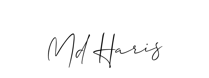 Also You can easily find your signature by using the search form. We will create Md Haris name handwritten signature images for you free of cost using Allison_Script sign style. Md Haris signature style 2 images and pictures png