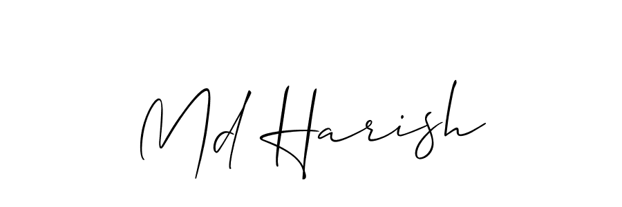 Also we have Md Harish name is the best signature style. Create professional handwritten signature collection using Allison_Script autograph style. Md Harish signature style 2 images and pictures png