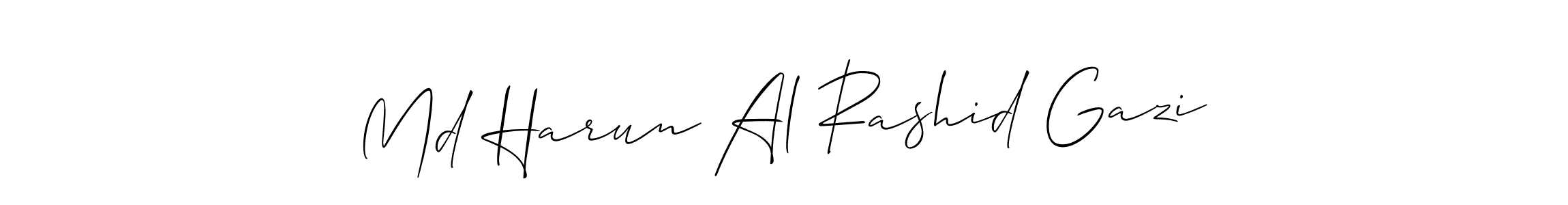 This is the best signature style for the Md Harun Al Rashid Gazi name. Also you like these signature font (Allison_Script). Mix name signature. Md Harun Al Rashid Gazi signature style 2 images and pictures png