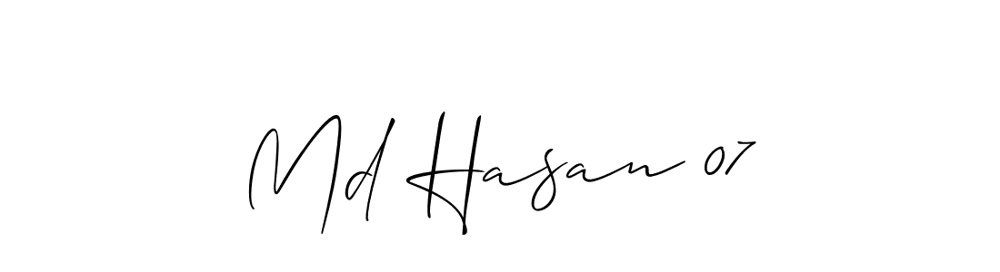 Md Hasan 07 stylish signature style. Best Handwritten Sign (Allison_Script) for my name. Handwritten Signature Collection Ideas for my name Md Hasan 07. Md Hasan 07 signature style 2 images and pictures png