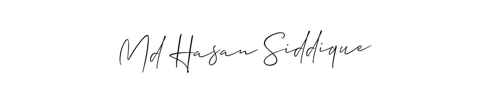 Also You can easily find your signature by using the search form. We will create Md Hasan Siddique name handwritten signature images for you free of cost using Allison_Script sign style. Md Hasan Siddique signature style 2 images and pictures png