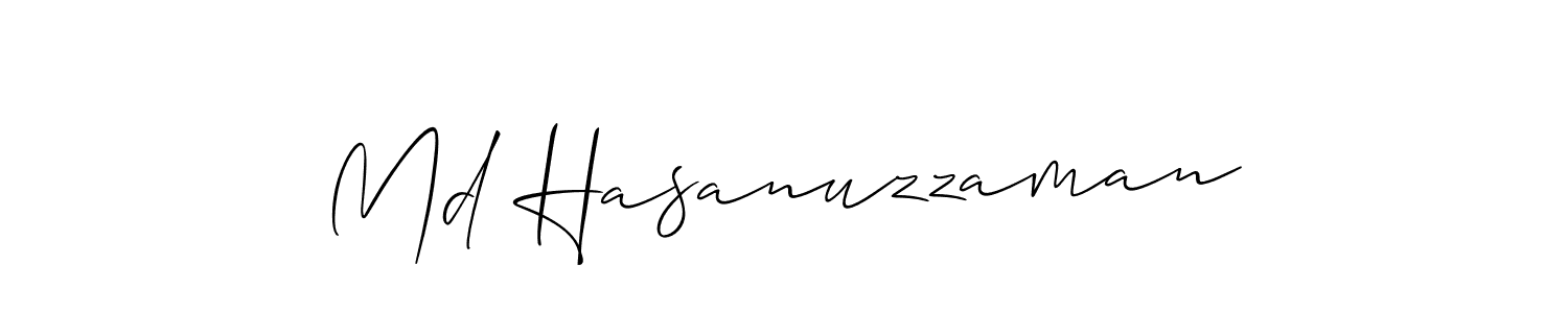 Use a signature maker to create a handwritten signature online. With this signature software, you can design (Allison_Script) your own signature for name Md Hasanuzzaman. Md Hasanuzzaman signature style 2 images and pictures png