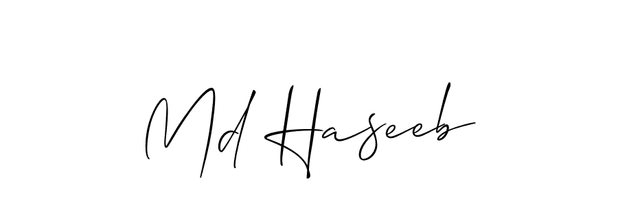 How to Draw Md Haseeb signature style? Allison_Script is a latest design signature styles for name Md Haseeb. Md Haseeb signature style 2 images and pictures png