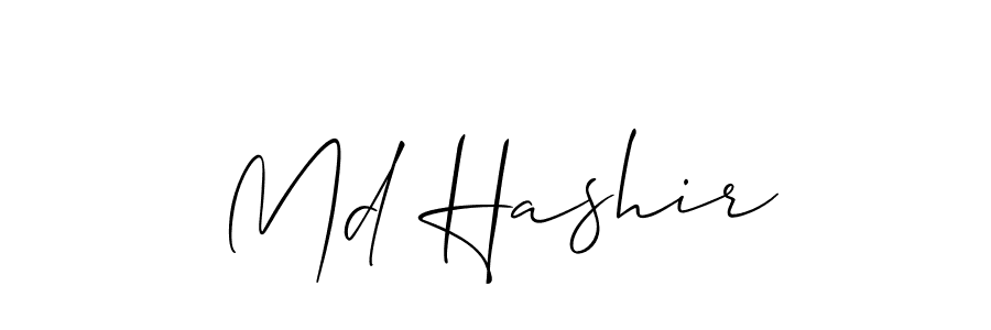 Design your own signature with our free online signature maker. With this signature software, you can create a handwritten (Allison_Script) signature for name Md Hashir. Md Hashir signature style 2 images and pictures png