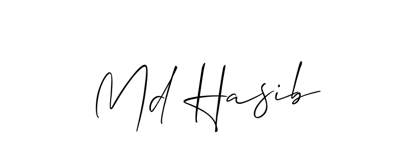 Design your own signature with our free online signature maker. With this signature software, you can create a handwritten (Allison_Script) signature for name Md Hasib. Md Hasib signature style 2 images and pictures png