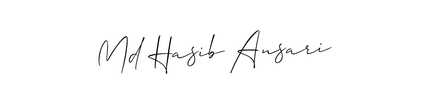 Use a signature maker to create a handwritten signature online. With this signature software, you can design (Allison_Script) your own signature for name Md Hasib Ansari. Md Hasib Ansari signature style 2 images and pictures png