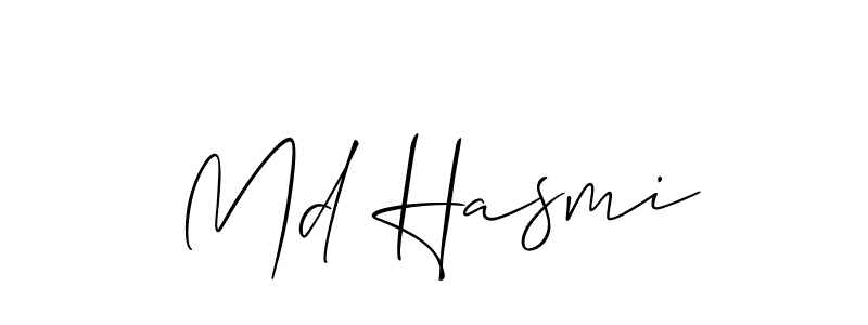 Similarly Allison_Script is the best handwritten signature design. Signature creator online .You can use it as an online autograph creator for name Md Hasmi. Md Hasmi signature style 2 images and pictures png