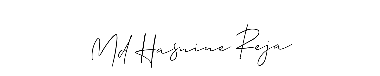 Use a signature maker to create a handwritten signature online. With this signature software, you can design (Allison_Script) your own signature for name Md Hasnine Reja. Md Hasnine Reja signature style 2 images and pictures png