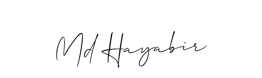 You should practise on your own different ways (Allison_Script) to write your name (Md Hayabir) in signature. don't let someone else do it for you. Md Hayabir signature style 2 images and pictures png