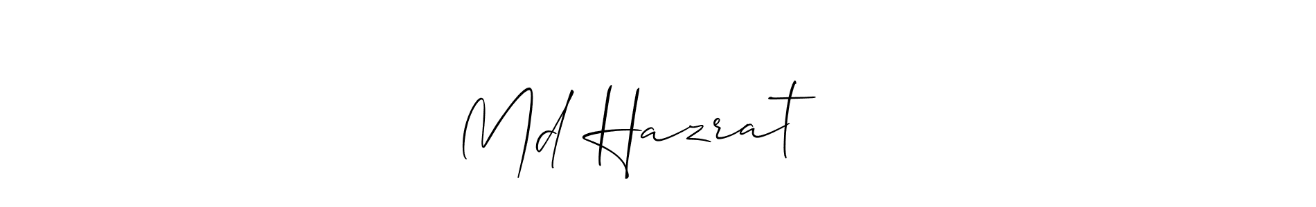 How to make Md Hazrat আলী signature? Allison_Script is a professional autograph style. Create handwritten signature for Md Hazrat আলী name. Md Hazrat আলী signature style 2 images and pictures png