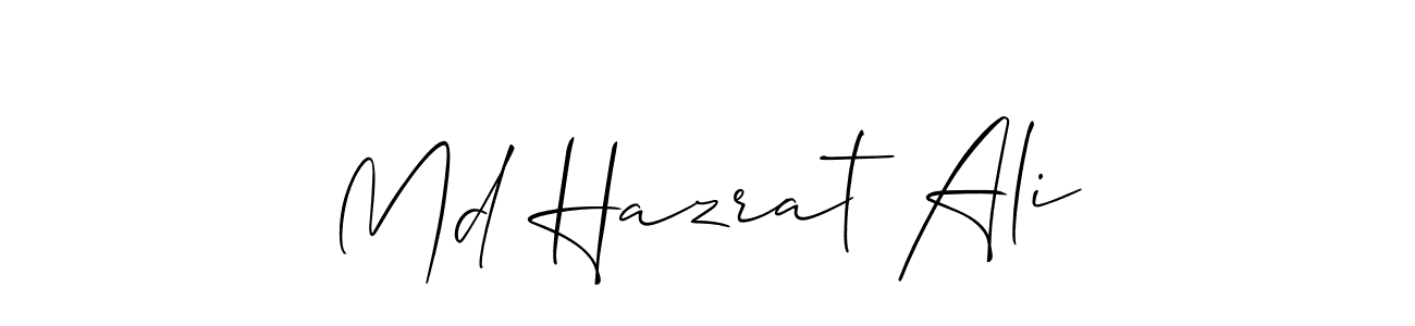 Design your own signature with our free online signature maker. With this signature software, you can create a handwritten (Allison_Script) signature for name Md Hazrat Ali. Md Hazrat Ali signature style 2 images and pictures png