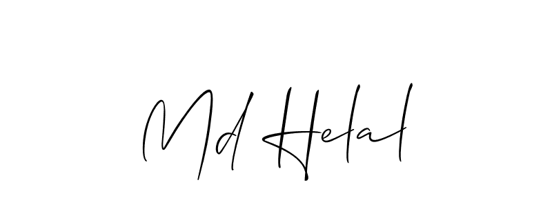 Similarly Allison_Script is the best handwritten signature design. Signature creator online .You can use it as an online autograph creator for name Md Helal. Md Helal signature style 2 images and pictures png