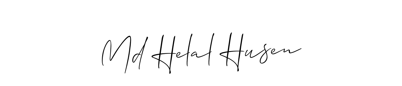 Allison_Script is a professional signature style that is perfect for those who want to add a touch of class to their signature. It is also a great choice for those who want to make their signature more unique. Get Md Helal Husen name to fancy signature for free. Md Helal Husen signature style 2 images and pictures png