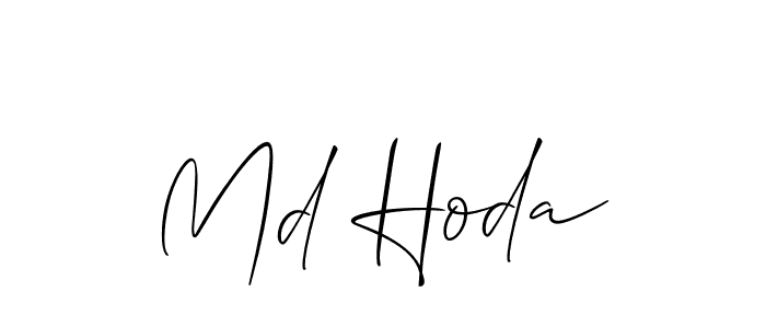 Make a short Md Hoda signature style. Manage your documents anywhere anytime using Allison_Script. Create and add eSignatures, submit forms, share and send files easily. Md Hoda signature style 2 images and pictures png