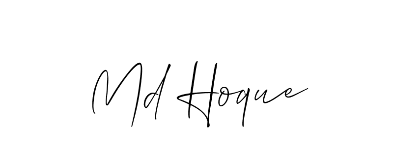 It looks lik you need a new signature style for name Md Hoque. Design unique handwritten (Allison_Script) signature with our free signature maker in just a few clicks. Md Hoque signature style 2 images and pictures png