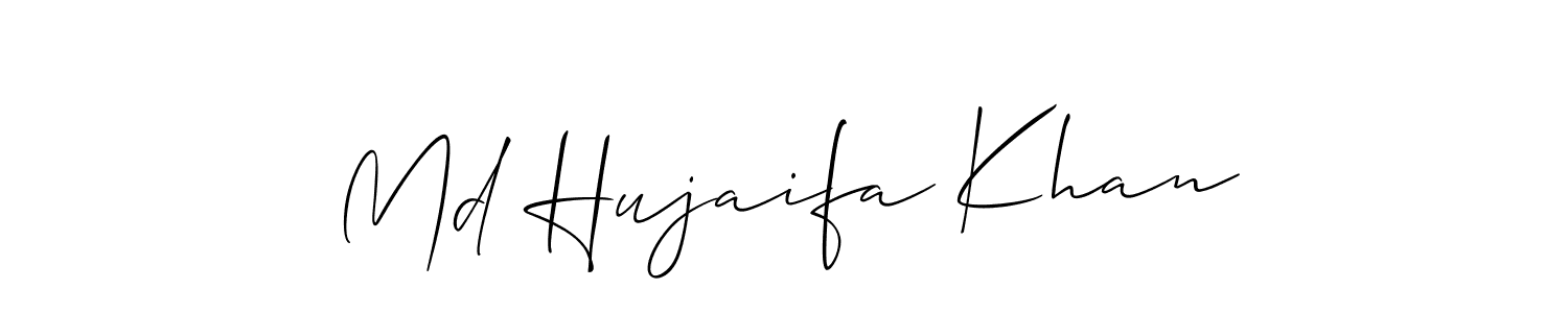 Design your own signature with our free online signature maker. With this signature software, you can create a handwritten (Allison_Script) signature for name Md Hujaifa Khan. Md Hujaifa Khan signature style 2 images and pictures png