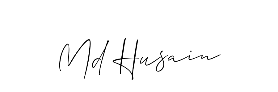 Design your own signature with our free online signature maker. With this signature software, you can create a handwritten (Allison_Script) signature for name Md Husain. Md Husain signature style 2 images and pictures png