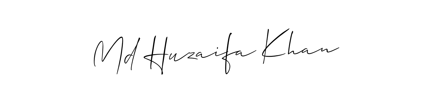 if you are searching for the best signature style for your name Md Huzaifa Khan. so please give up your signature search. here we have designed multiple signature styles  using Allison_Script. Md Huzaifa Khan signature style 2 images and pictures png