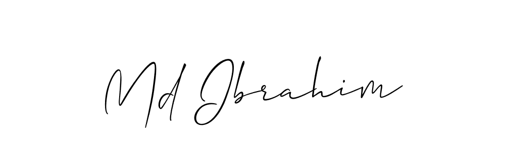 if you are searching for the best signature style for your name Md Ibrahim. so please give up your signature search. here we have designed multiple signature styles  using Allison_Script. Md Ibrahim signature style 2 images and pictures png