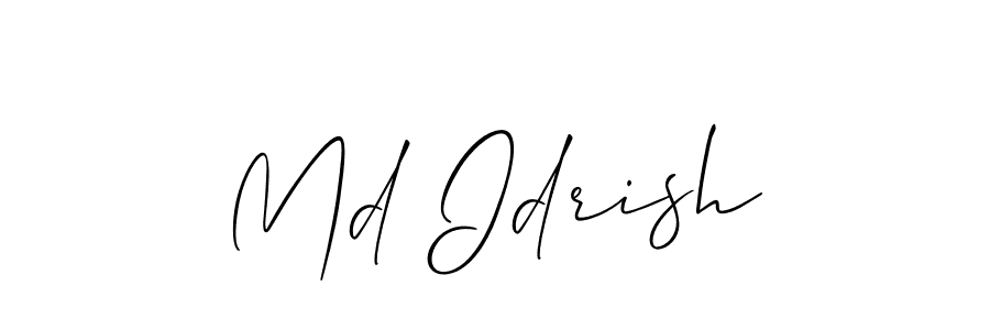 Best and Professional Signature Style for Md Idrish. Allison_Script Best Signature Style Collection. Md Idrish signature style 2 images and pictures png