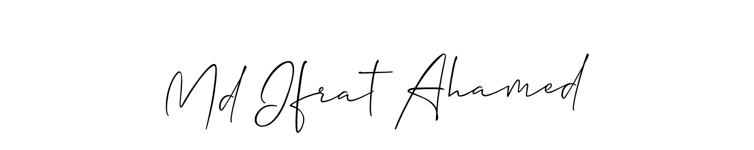 It looks lik you need a new signature style for name Md Ifrat Ahamed. Design unique handwritten (Allison_Script) signature with our free signature maker in just a few clicks. Md Ifrat Ahamed signature style 2 images and pictures png