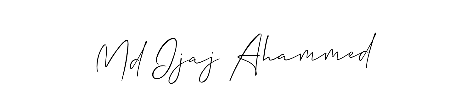 Create a beautiful signature design for name Md Ijaj Ahammed. With this signature (Allison_Script) fonts, you can make a handwritten signature for free. Md Ijaj Ahammed signature style 2 images and pictures png