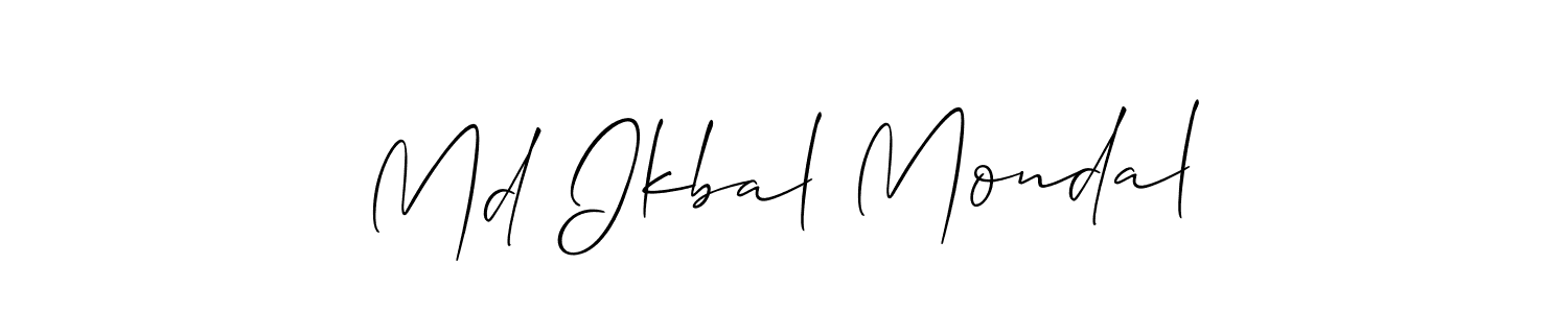 Create a beautiful signature design for name Md Ikbal Mondal. With this signature (Allison_Script) fonts, you can make a handwritten signature for free. Md Ikbal Mondal signature style 2 images and pictures png