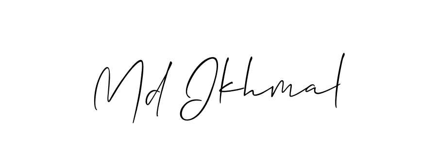 Make a beautiful signature design for name Md Ikhmal. With this signature (Allison_Script) style, you can create a handwritten signature for free. Md Ikhmal signature style 2 images and pictures png