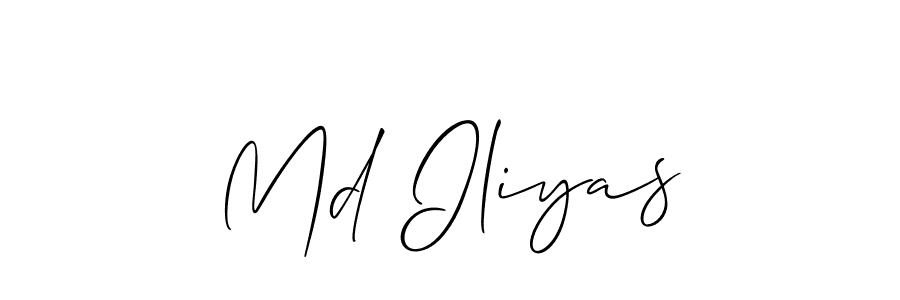 Create a beautiful signature design for name Md Iliyas. With this signature (Allison_Script) fonts, you can make a handwritten signature for free. Md Iliyas signature style 2 images and pictures png