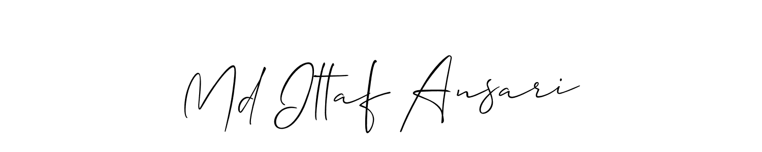 You should practise on your own different ways (Allison_Script) to write your name (Md Iltaf Ansari) in signature. don't let someone else do it for you. Md Iltaf Ansari signature style 2 images and pictures png