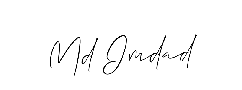 Use a signature maker to create a handwritten signature online. With this signature software, you can design (Allison_Script) your own signature for name Md Imdad. Md Imdad signature style 2 images and pictures png