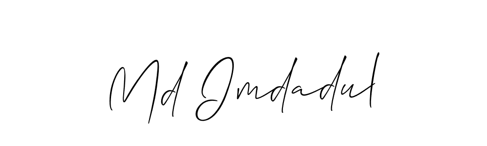Design your own signature with our free online signature maker. With this signature software, you can create a handwritten (Allison_Script) signature for name Md Imdadul. Md Imdadul signature style 2 images and pictures png