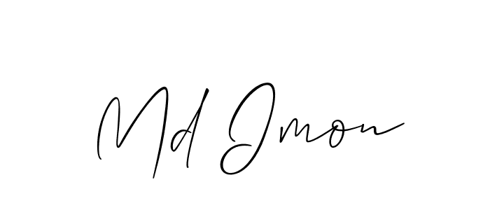 Make a beautiful signature design for name Md Imon. With this signature (Allison_Script) style, you can create a handwritten signature for free. Md Imon signature style 2 images and pictures png