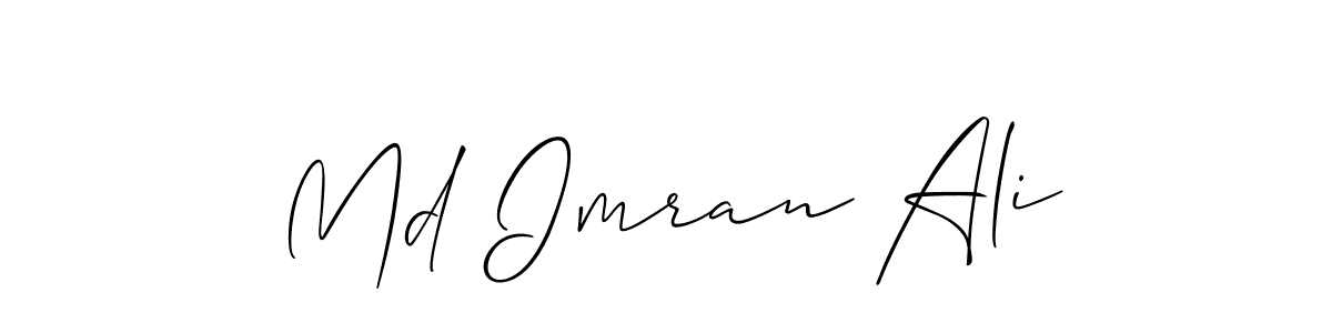 It looks lik you need a new signature style for name Md Imran Ali. Design unique handwritten (Allison_Script) signature with our free signature maker in just a few clicks. Md Imran Ali signature style 2 images and pictures png