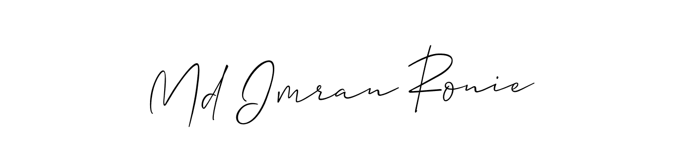 Design your own signature with our free online signature maker. With this signature software, you can create a handwritten (Allison_Script) signature for name Md Imran Ronie. Md Imran Ronie signature style 2 images and pictures png