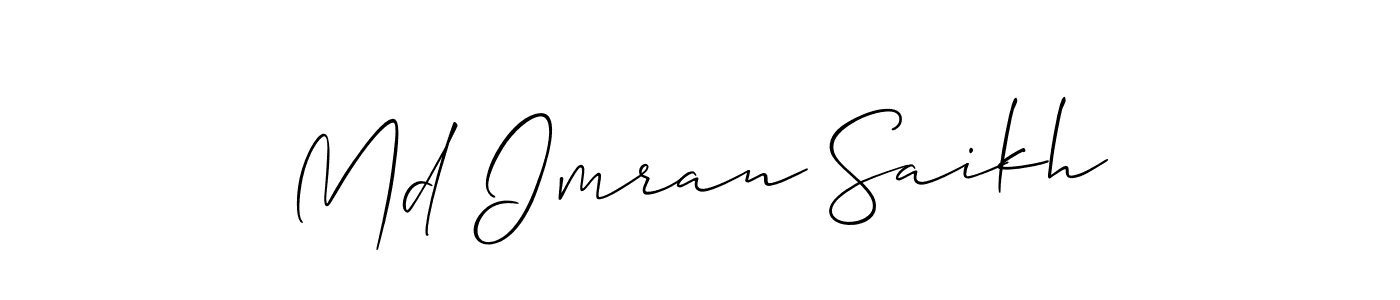 How to Draw Md Imran Saikh signature style? Allison_Script is a latest design signature styles for name Md Imran Saikh. Md Imran Saikh signature style 2 images and pictures png