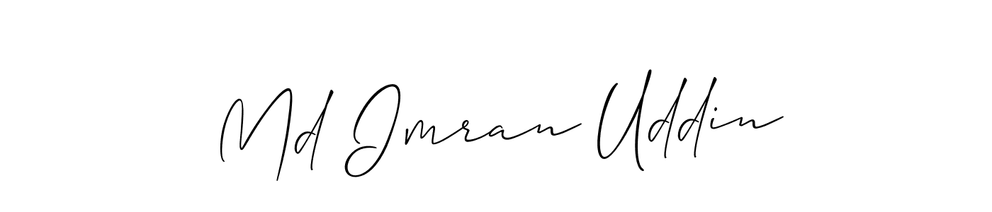 Also we have Md Imran Uddin name is the best signature style. Create professional handwritten signature collection using Allison_Script autograph style. Md Imran Uddin signature style 2 images and pictures png